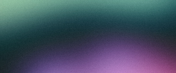 Purple green blue , spots , grainy noise grungy texture color gradient rough abstract background shine bright light and glow , template empty space