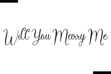 Will you marry me food sayings typographic text