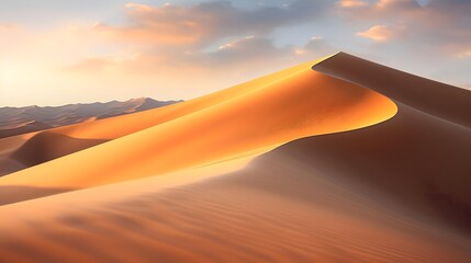 Sand dunes in the Sahara desert, Morocco. 3d render