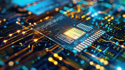 Obraz premium online shopping ,Creation of mobile and desktop software. Process optimization, modern neon-blue,technology concept