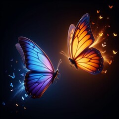 background with butterfly (Generative AI)
