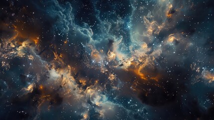 Fototapeta premium Whispers of the cosmos captured in a delicate dance of starlight, painting the canvas of the universe with celestial hues. 8k, realistic, full ultra HD, high resolution, and cinematic