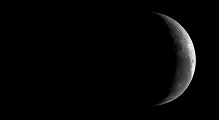 Half Moon with clack background, Phases of the moon wallpaper