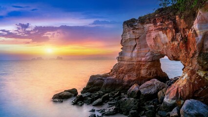 Laem jamuk khwai buffalo nose cape sunset krabi thailand