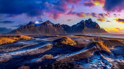 Panoramic landscape sunrise