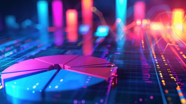 business graphic rendering background,market online business concept.