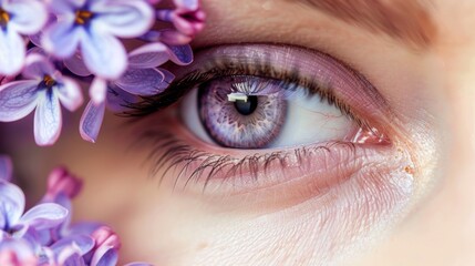 Standing out from the rest a pair of rare and enchanting violet eyes reminiscent of blooming lilacs...