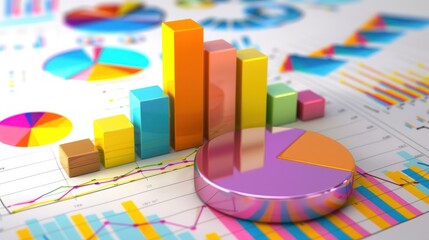 business graphic rendering background,market online business concept.