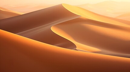 Sand dunes in the Sahara desert, Morocco. 3d rendering