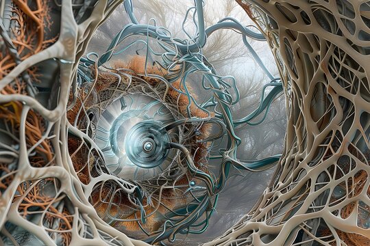 Intricately Engineered Anti Gravity Vehicle Showcasing Seamless Fusion of Technology and Nature