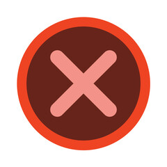 Obraz premium Close Vector Thick Line Filled Colors Icon Design