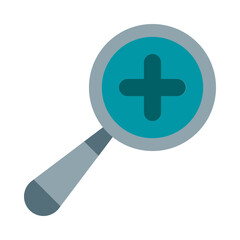 Fototapeta premium Zoom In Vector Thick Line Filled Colors Icon Design