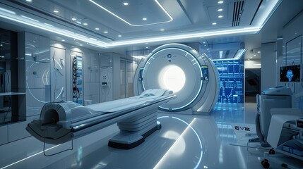 A state-of-the-art medical imaging facility, where advanced scanners and diagnostic equipment provide detailed images of the human body, enabling doctors to diagnose and treat medical 
