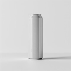 A white can is sitting on a white background