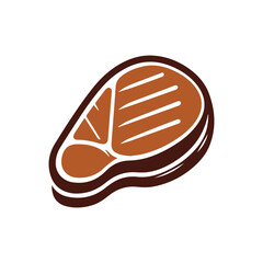 Grilled Steak vector icon