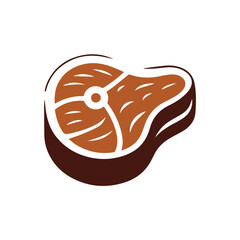 Grilled Steak vector icon