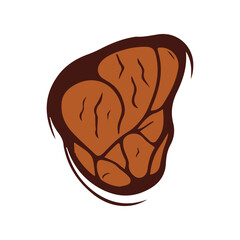 Grilled Steak vector icon