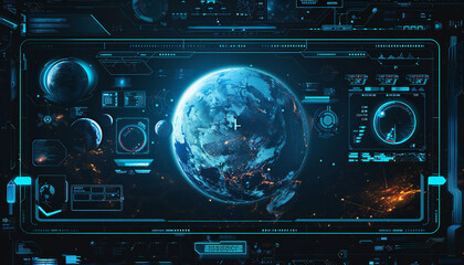 Fototapeta premium HUD digital futuristic user interface technology design