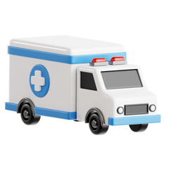 Emergency Ambulance Services 3D Icon Illustration © Eklip