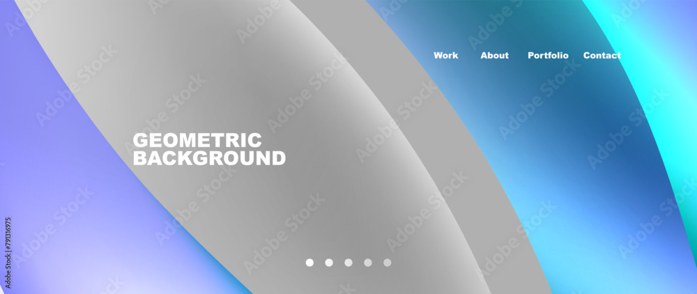 Poster get a sleek geometric background featuring a gradient of gray, blue, and green. perfect for showcasi