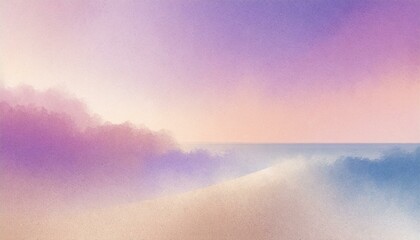 Purple Beige Grainy Gradient: Pastel Background Poster