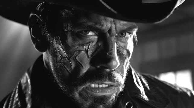 With his steely gaze and sharp fangs the vampire vaquero was a formidable force to be reckoned with. .