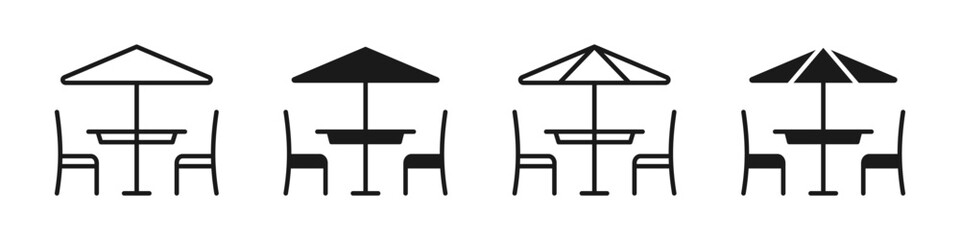 Terrace icons set. Terrace symbol illustration. Vector. © Cezar_911