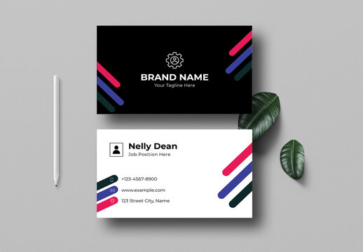 Business Card Template Layout Design