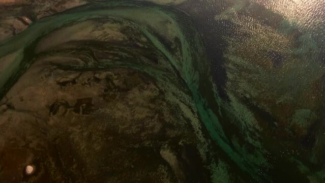 Aerial of a river delta