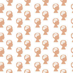 ADHD, Attention Deficit Hyperactivity Disorder concept seamless pattern