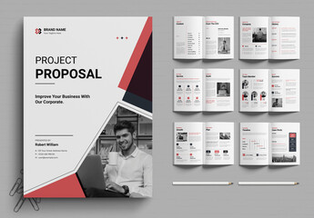 Project Proposal Layout Design Template - obrazy, fototapety, plakaty