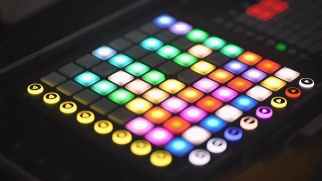 Launchpad control of light and music at the event.