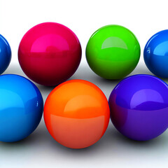 balls isolated on white background