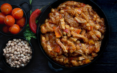 Buseca casserole, typical gastronomy of Lombardy