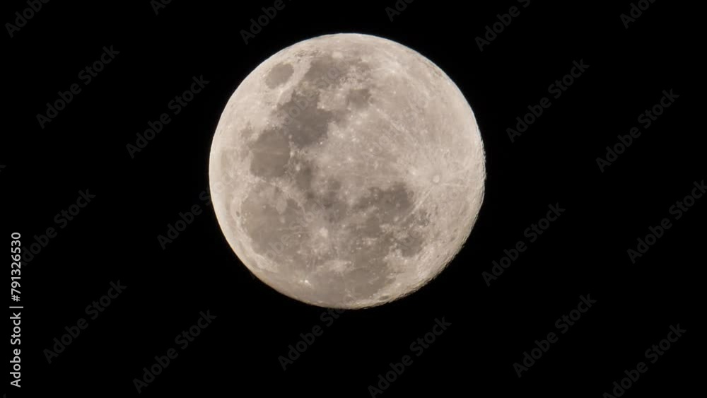 Canvas Prints big round moon with monochrome color_tele zoom
