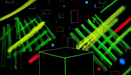 Abstracto, diseño en fondo negro