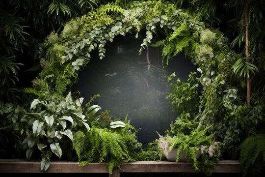 Foliage Frame: Use surrounding foliage to frame the garden decor.