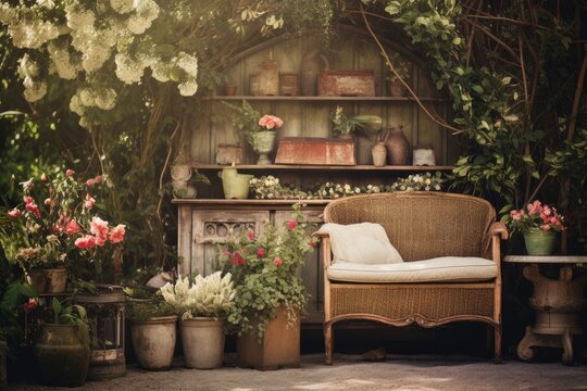 Vintage Vibes: Apply a vintage filter to evoke a timeless feel to the garden decor.