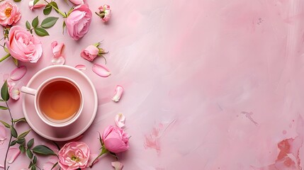 Obraz na płótnie Canvas A pink background image for womens lifestyle company