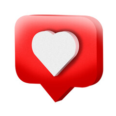 red heart shaped box isolated love
