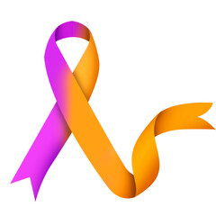 roxo, laranja, fevereiro, ribon, fita