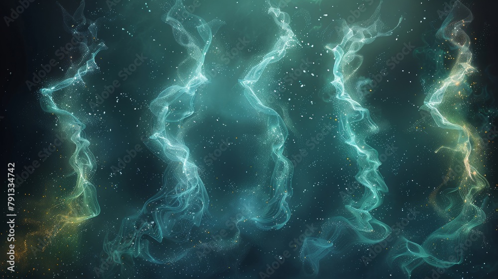 Wall mural the image is a colorful and dynamic representation of space