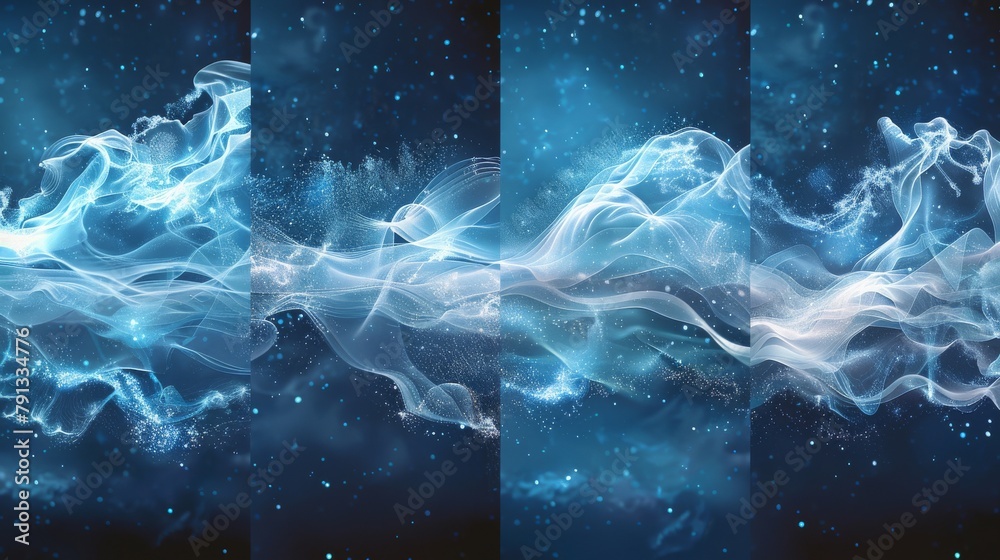 Wall mural the image is a colorful and dynamic representation of space