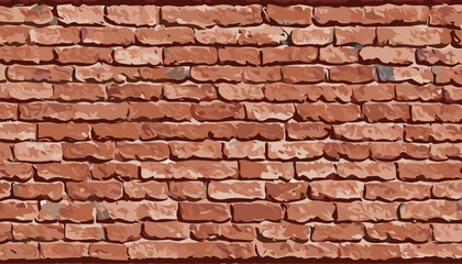 Fototapeta premium Red old brick wall background