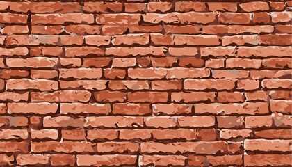 Obraz premium Red old brick wall background