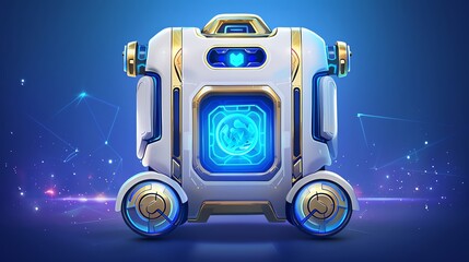 Naklejka premium A network of healthcare robots, delivering medical care to the most vulnerable populations, revolutionized healthcare access, improving global health outcomes and saving countless lives