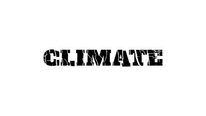 Climate change, black isolated silhouette