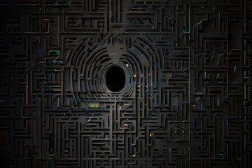 Black fingerprint maze labyrinth background wallpaper
Generator AI 
