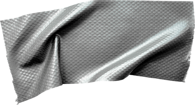 Gray Textured Crumpled Torn Duct Tape