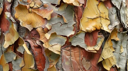 True wood color revealed by peeling Madrone bark